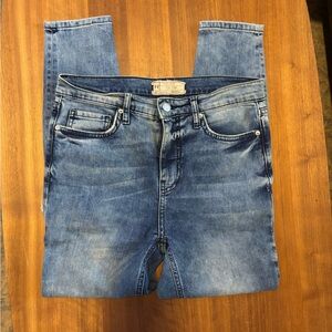 Free People Blue Skinny Jeans Classic Denim